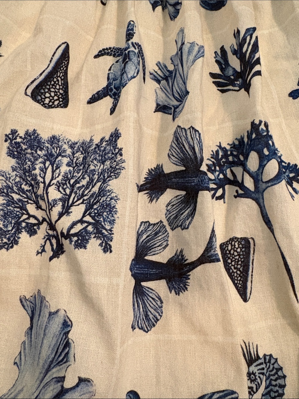 Blue Under the Sea Shell-Print Tiered Maxi Dress - Picture 4 of 11